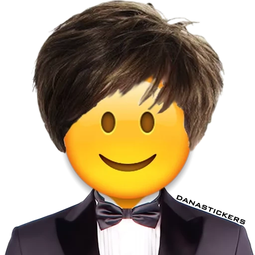 paquet, marié emoji, emoji sourit