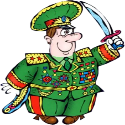 a cheerful soldier, military general, since february 23 cool, defender of the fatherland day, february 23 funny soldiers