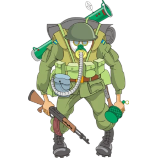 der soldat klippat, soldat cartoon, cartoon militäruniform, cartoon soldier, cartoon russische soldaten