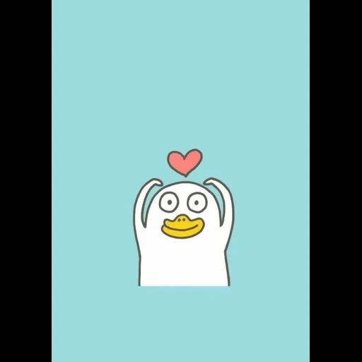 asian, the drawings are cute, duck a heart with a meme, for the lock screen, the background of the lock screen