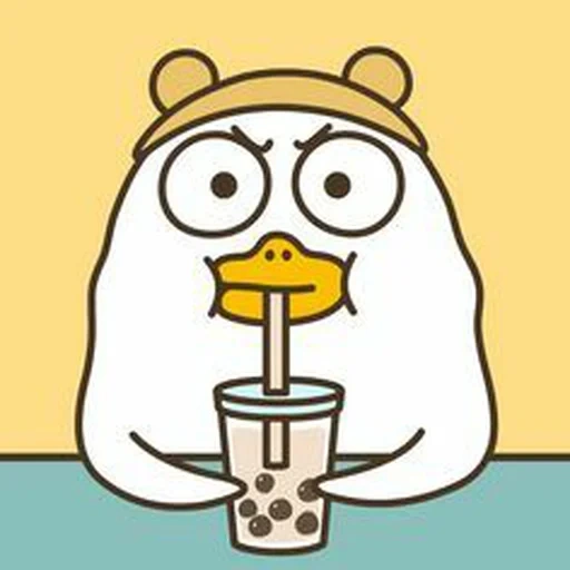 canard, personnage, dessins mignons, dessins kawaii, les illustrations sont mignonnes