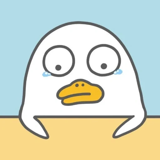 kawaii duck, ilustrasi bebek, stiker telegram, bebek, bebek meme