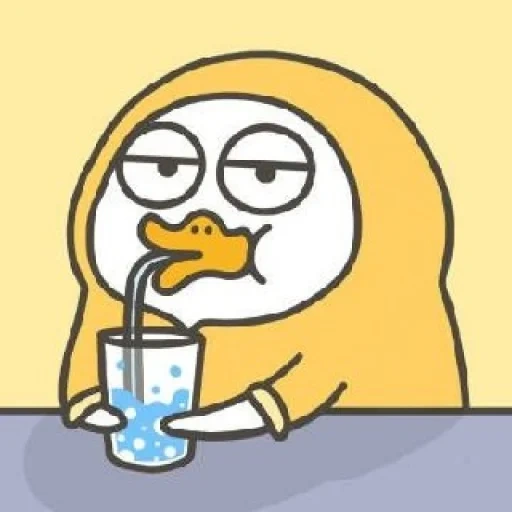 drawings of memes, duck, cute drawings, funny duck, korean duck drawing