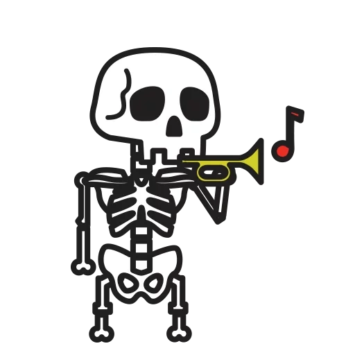 squelette, skeleton, squelette squelettique, motif squelette, cartoon skull