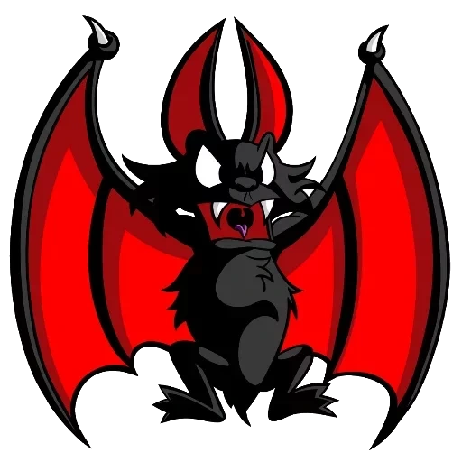 animação, morcego, morcego vermelho