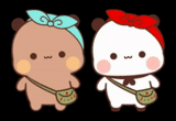 chuanjing, dibujos de chuanjing, patrón lindo, oso moca de leche, peach y goma bear