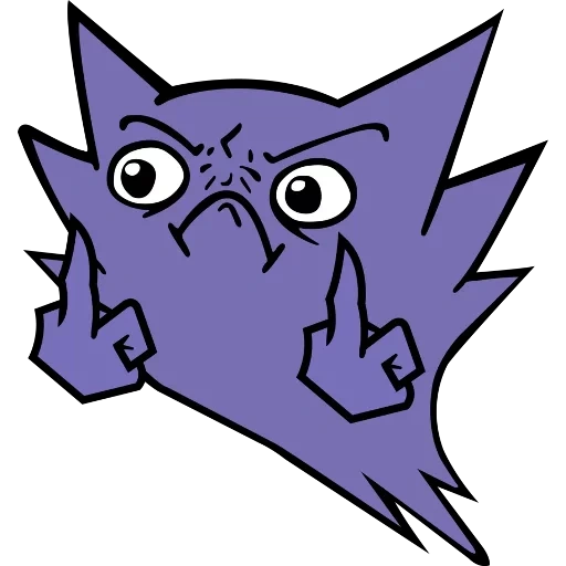 haunter, покемон хонтер, покемон генгар, фиолетовый покемон, фиолетовый покемон генгар