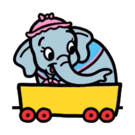слон, слон дамбо, слон мультяшный, слон иллюстрация, слоник мультяшный
