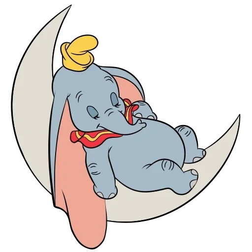 dumbo, dumbo sedang tidur, gajah dumbo, terompet gajah, dumbo