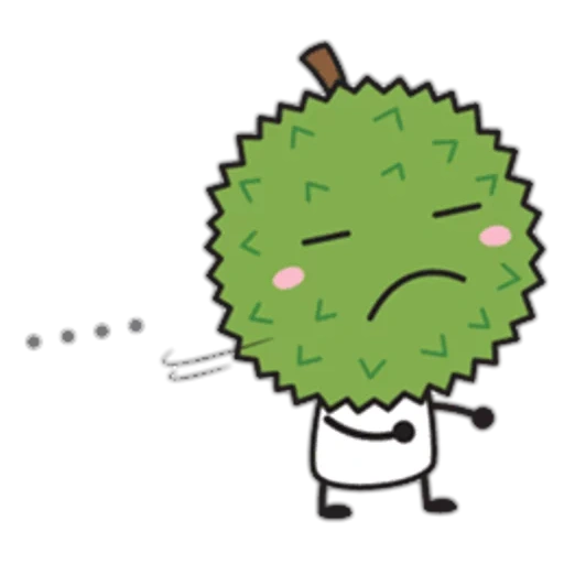 cactus, durian, clipart, personnage, monstre d'en haut