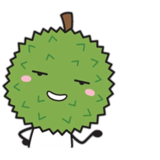 cacto, durian, clipart, ilustração, pixel maçã