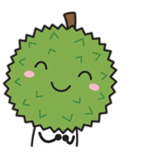 cacto, durian, clipart, ilustração, pixel maçã