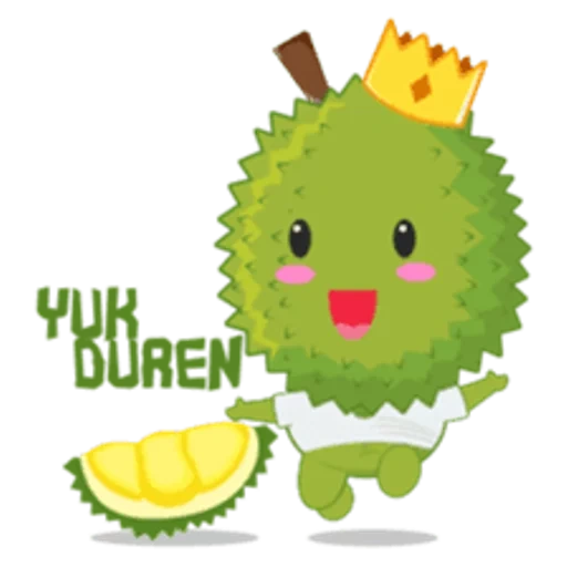 durian, buah raja, durian buah, buah durian, emoji durian