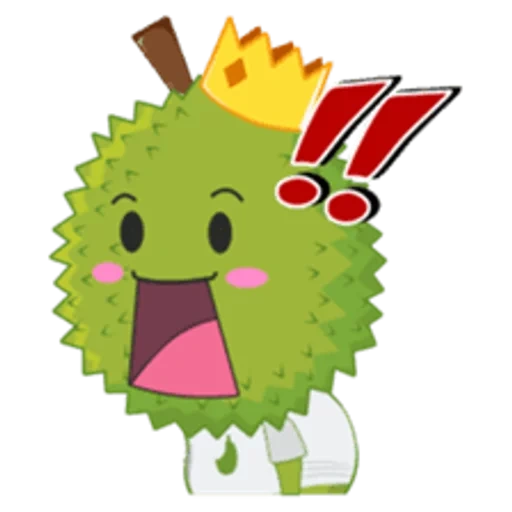 durian, um brinquedo, frutas rei, durian emoji, logotipo durian