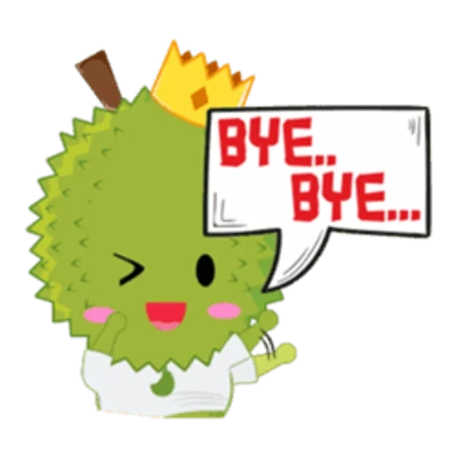 durian, sebuah mainan, buah raja, emoji durian, duri kaktus