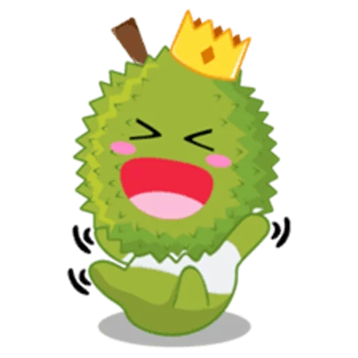 durian, giocattolo, re fruits, frutti di meloto, emoticon durian