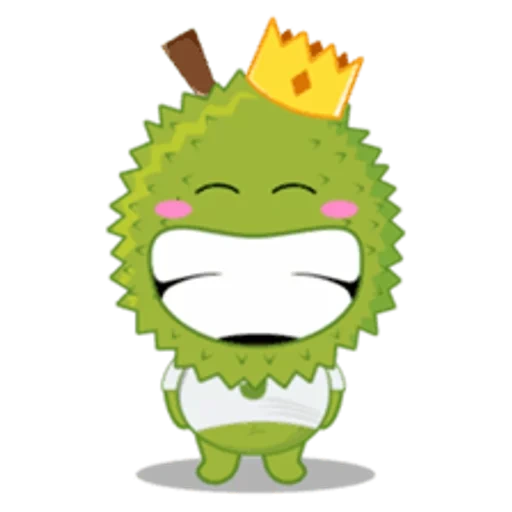 durian, un jouet, fruits du roi, logo durian, monstres de dessins animés