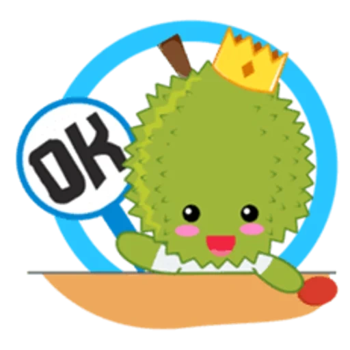 durian, um brinquedo, cacti, frutas rei, durian emoji