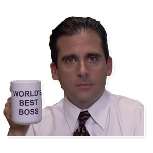 майкл world best boss, майкл скотт worlds best boss, стикеры для телеграм, the best boss майкл скотт, world best boss мем
