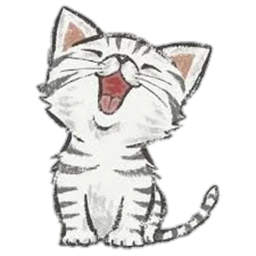 кот, мяу рисунок, toru sanogawa, котик рисунок, рисунок кошки срисовки