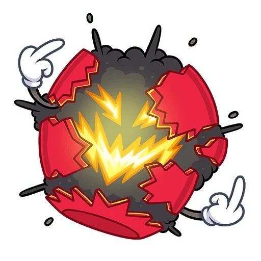 dynamite, paper, the effect of the explosion, cartoon explosion