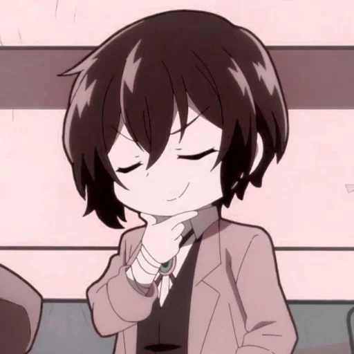 dazai, bild, chibi dazai, osamu dadzai, anime charaktere