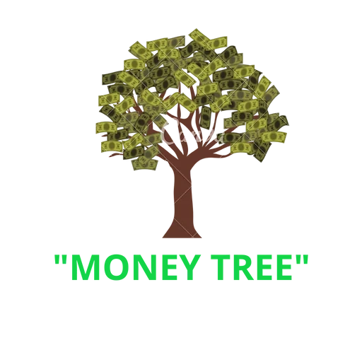 pohon uang, pohon uang, pohon itu moneter, pohon logo dengan uang, logo pohon kas