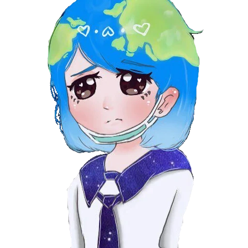 cubo de tierra, mundo, animación zen de la tierra, vtuber, humanización del planeta