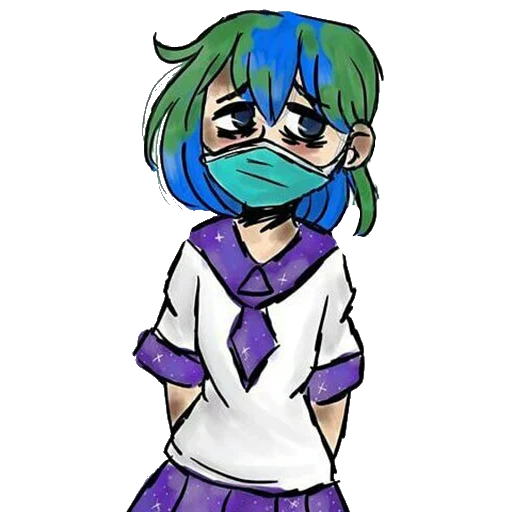 vat of soil, animation art, earth chan, anime earth, cartoon character