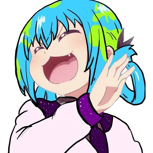 heaven and earth, earth chan, anime picture, i want to die art, i'm not flat