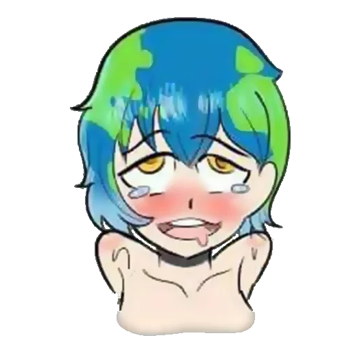 earth chan, animación zen de la tierra, chang a juntos alto, cubo de tierra, i want to die art