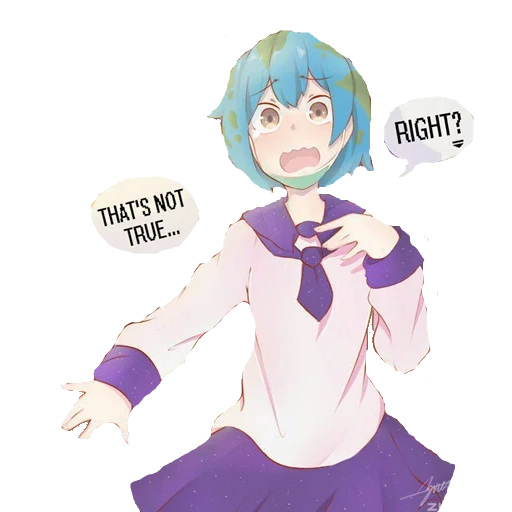 earth chan, baril en terre 4r, anime girl, anime minimaliste, personnages d'anime