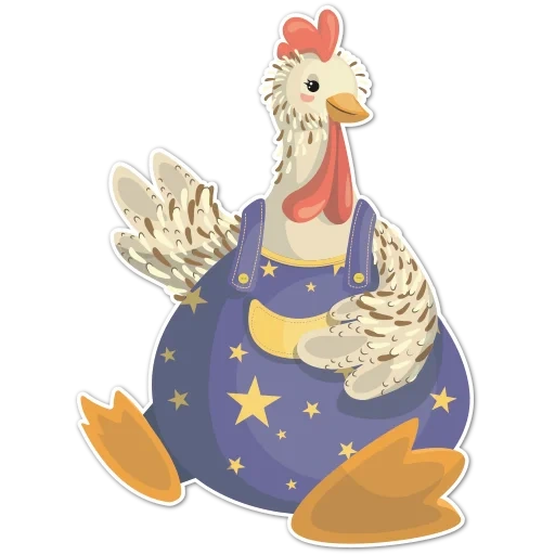 illustration of a chicken pockmarked