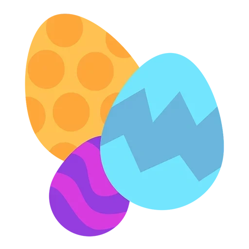 paskah, ikon berbentuk telur, telur klipat, telur dinosaurus, kelinci paskah