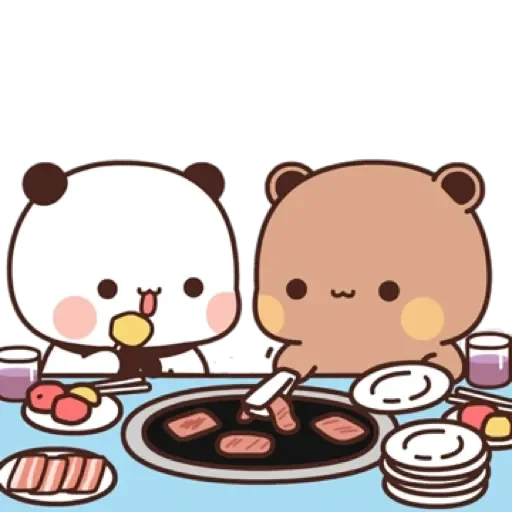 kawaii, orso carino, milk mocha bear, peach e goma bears