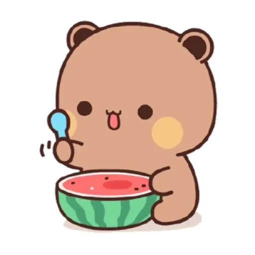 kawaii, clipart, gambarnya lucu, hewan kawaii, milk mocha bear