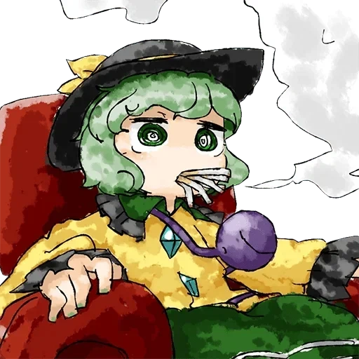 anime, koishi, аниме арта, komeiji koishi, touhou project