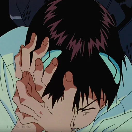 gli evangelici, ikari shinji, vangelo della vera terra, shinji ikari dorme, gif gospel shinji