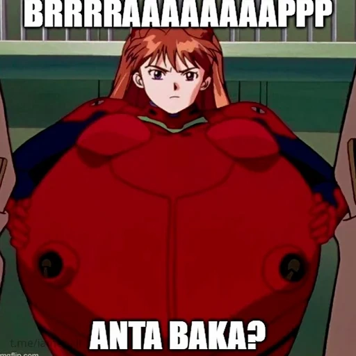 anime, evangelion, tolik evangelion mem, lustige momente des anime, asuka langley emotionen