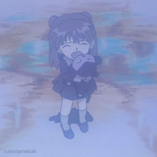 animation, figure, anime needle, cartoon asuka, asuka's childhood gospel