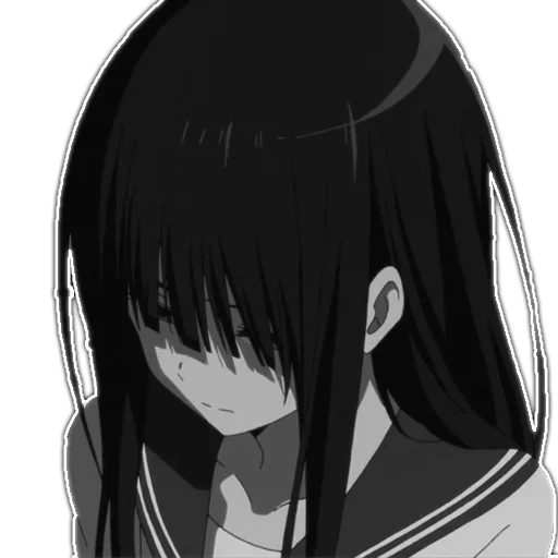 грустные аниме, грустные аниме рисунки, рисунок, девушки из аниме, аниме темное