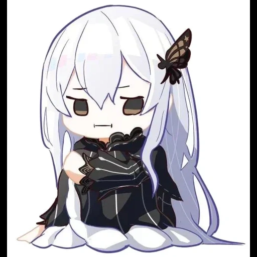 anime zeichnungen, echidna re zero, anime charaktere, echidna re zero chibi, zeichnungen von anime mädchen