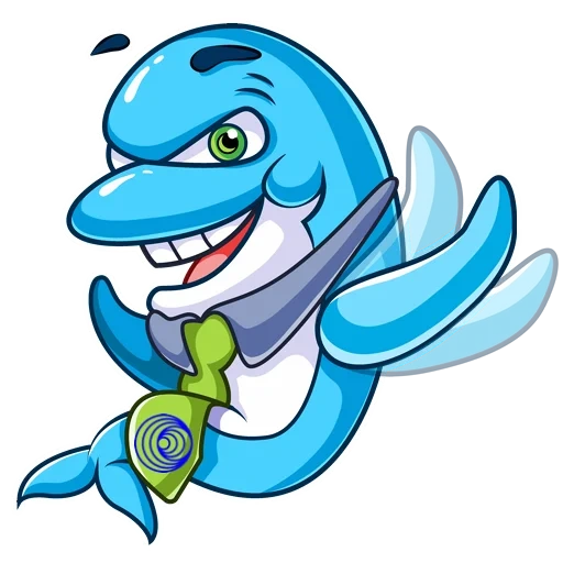 shark, dolphin, watsap shark, cartoon shark