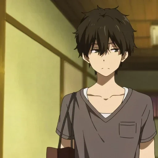 foto, anime pessoal, personagens de anime, anime khotaro oreki, lindos garotos de anime