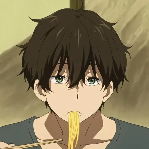 picture, anime guys, oreki houtarou, anime characters, houtarou oreki face