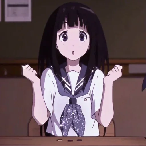 anime, bild, anime mädchen, vyandanda anime, hyouka chitanda