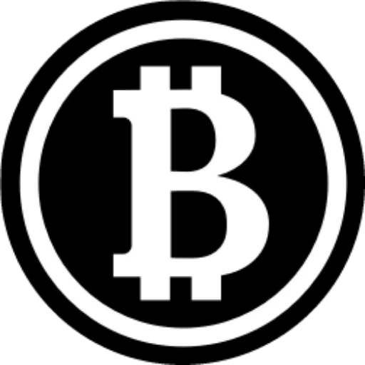 bitcoin, signo de bitcoin, logotipo de bitcoin, emblema de bitcoin, logotipo de bitcoin blanco y negro