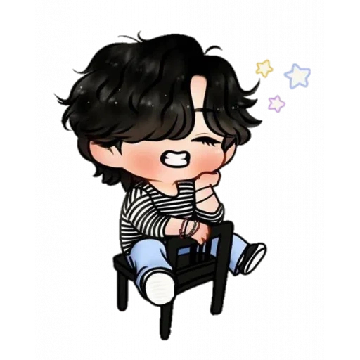 chibi, bts chibi, artes bts, bts fanart, caricaturas do bcc