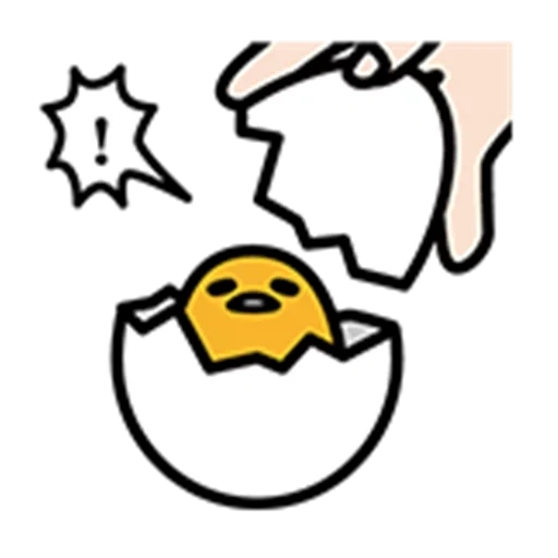 the gooddama, gudetama, lazy egg, aufkleber von gudam