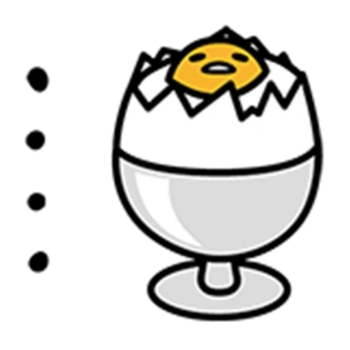 jaune d'œuf, dessin animé, œuf de kawaii, dans le dessin animé, coquille de gudtamma